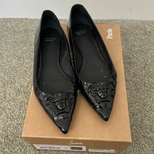 Versace Ballet Flats - gently used - black leather size 36